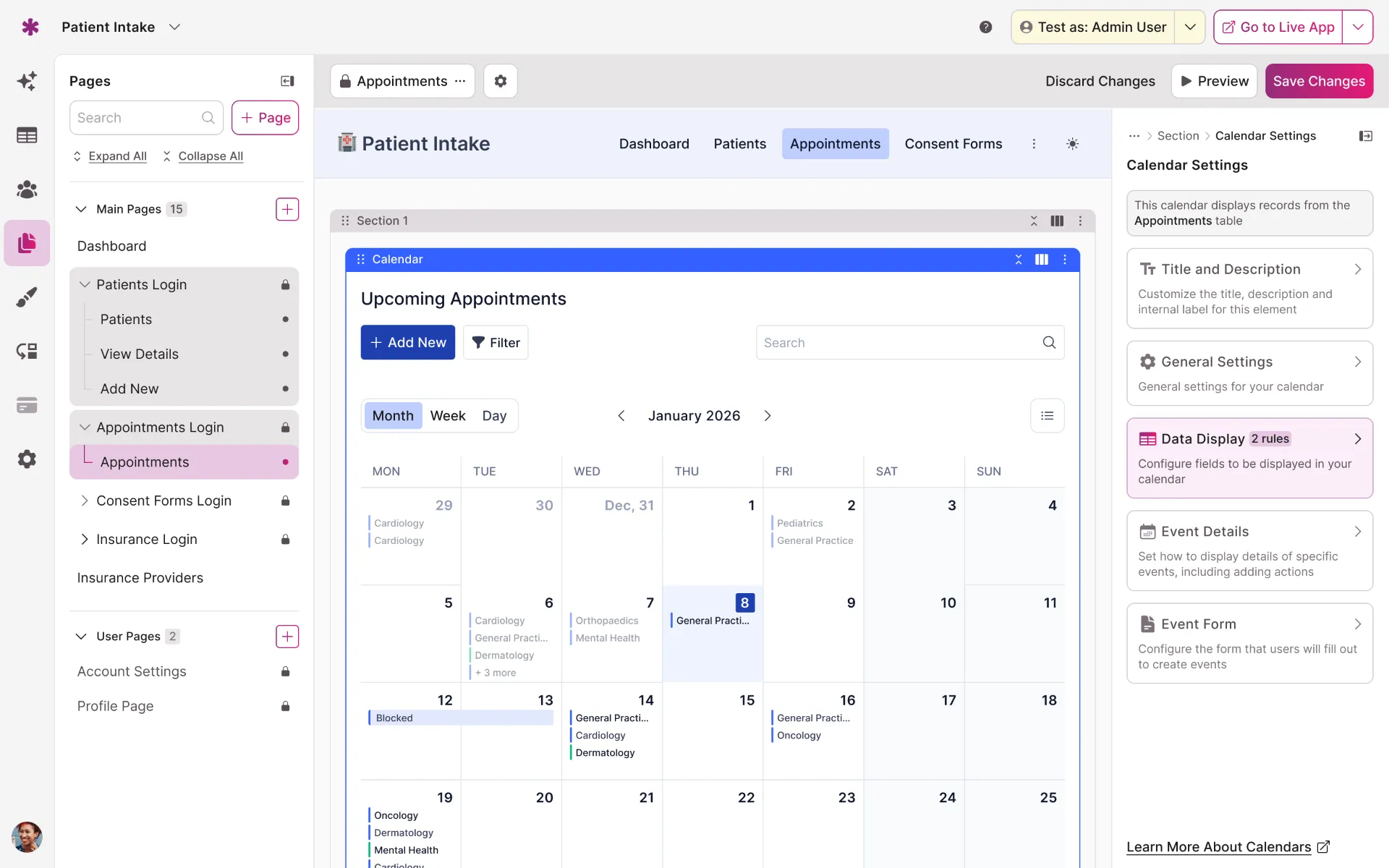 Create pages